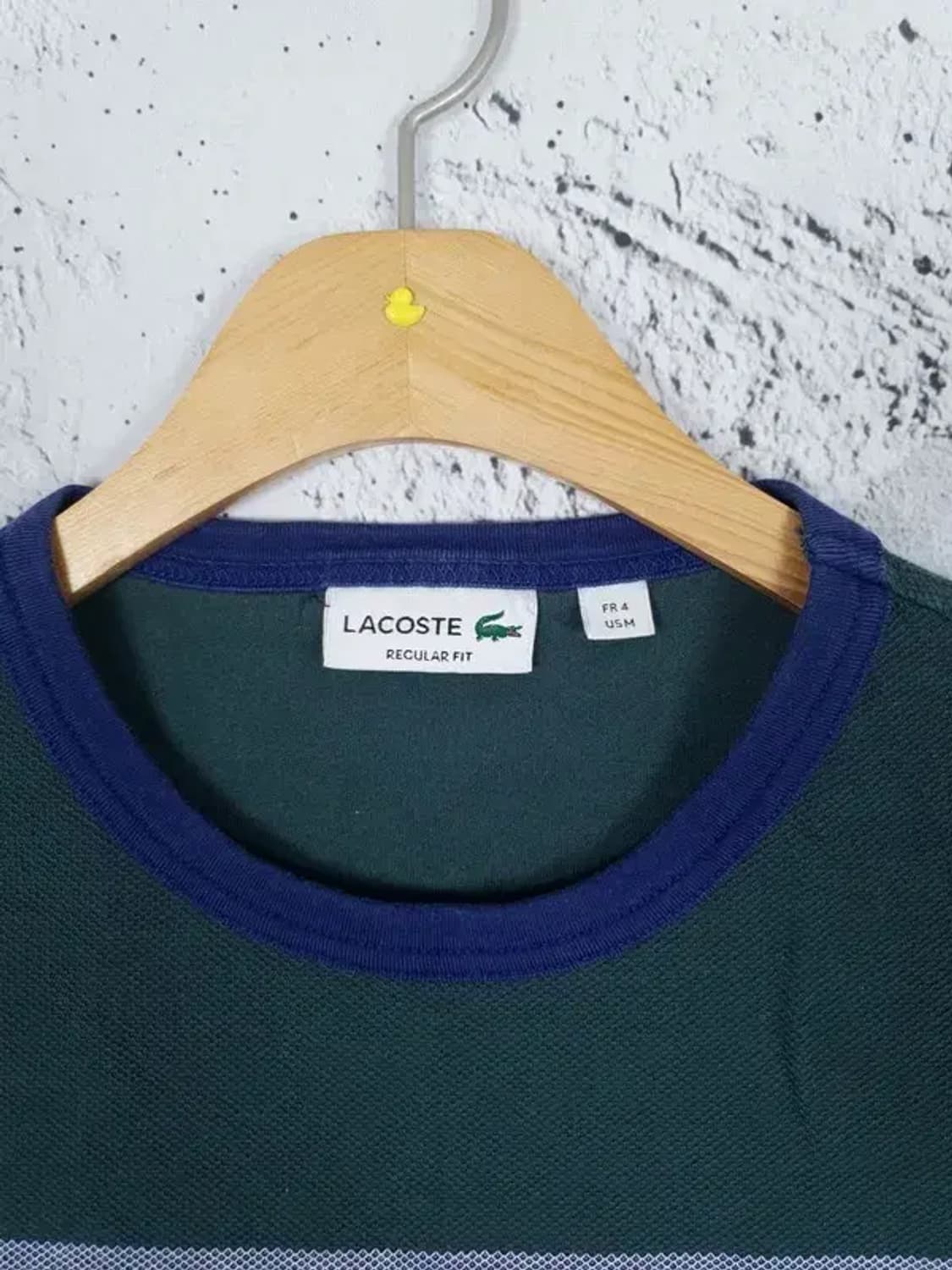 라코스테 LACOSTE 반팔 티 네이비 그린 4 1000279 상품이미지9
