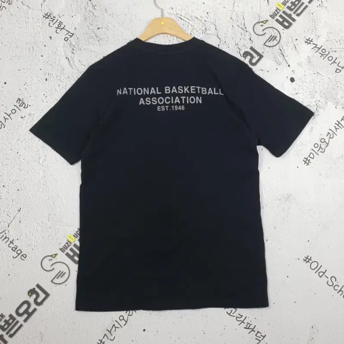 엔비에이 NBA 박스로고 반팔 티 블랙 L 1000283 상품이미지2