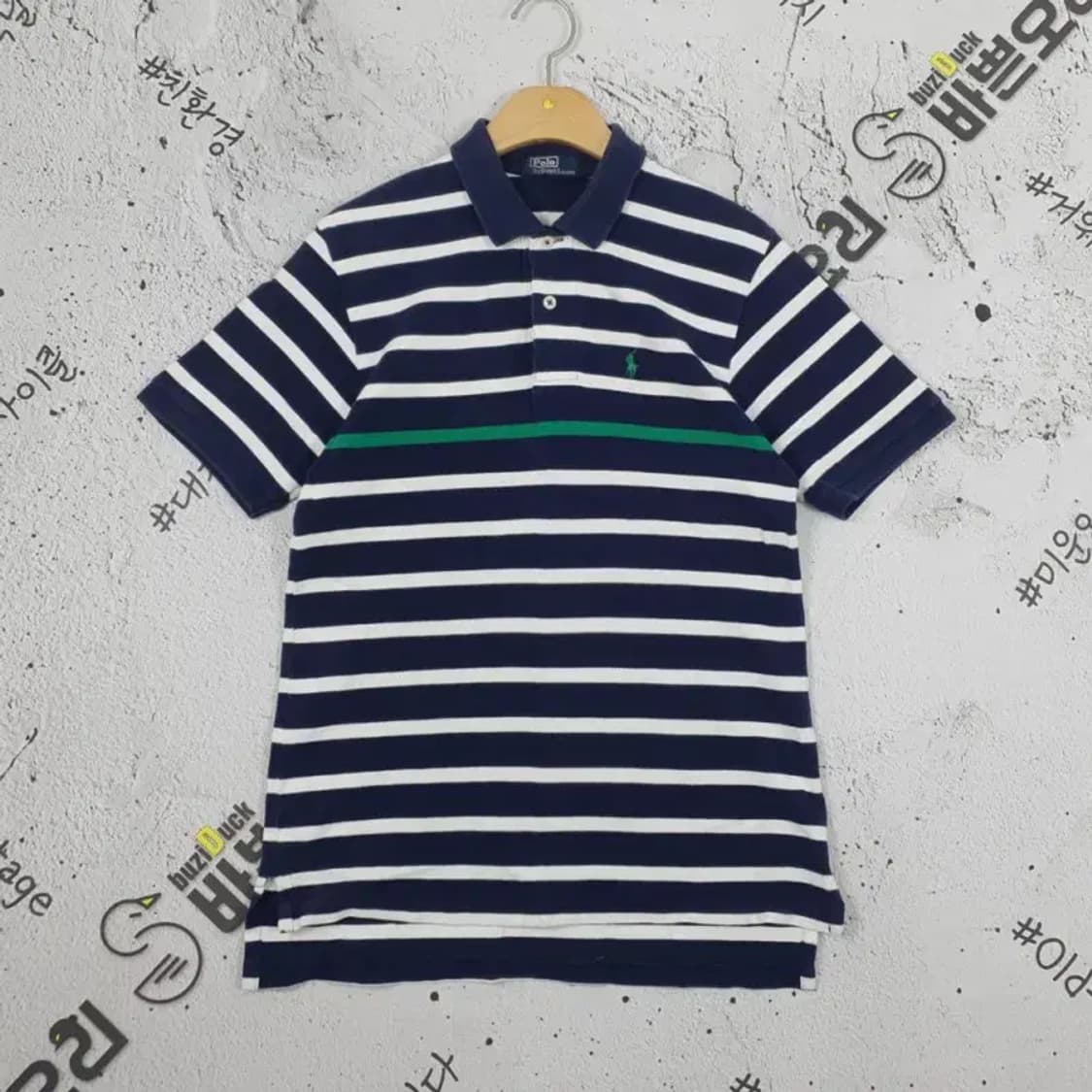폴로랄프로렌 POLO 단가라 반팔 카라티 네이비 1000284 상품이미지1