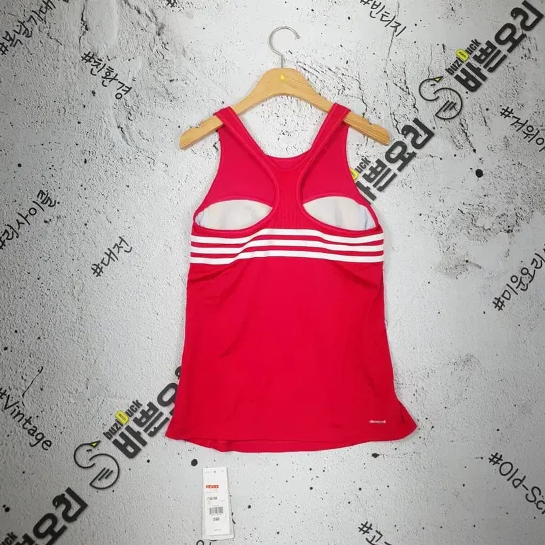아디다스 ADIDAS 쿨트레이닝 브라 탑 탱크 티 레드 S 1000343 상품이미지2