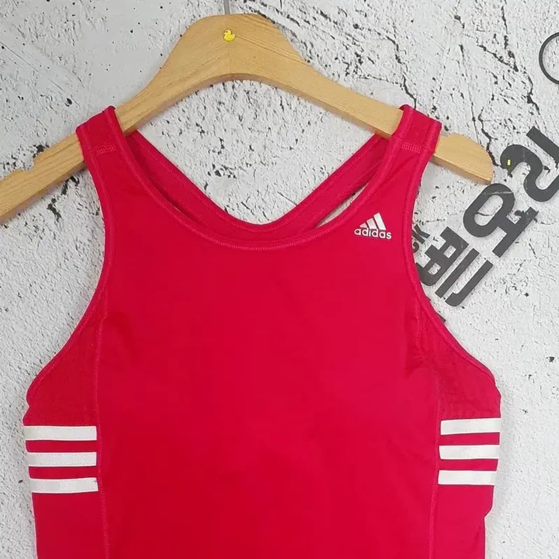 아디다스 ADIDAS 쿨트레이닝 브라 탑 탱크 티 레드 S 1000343 상품이미지4