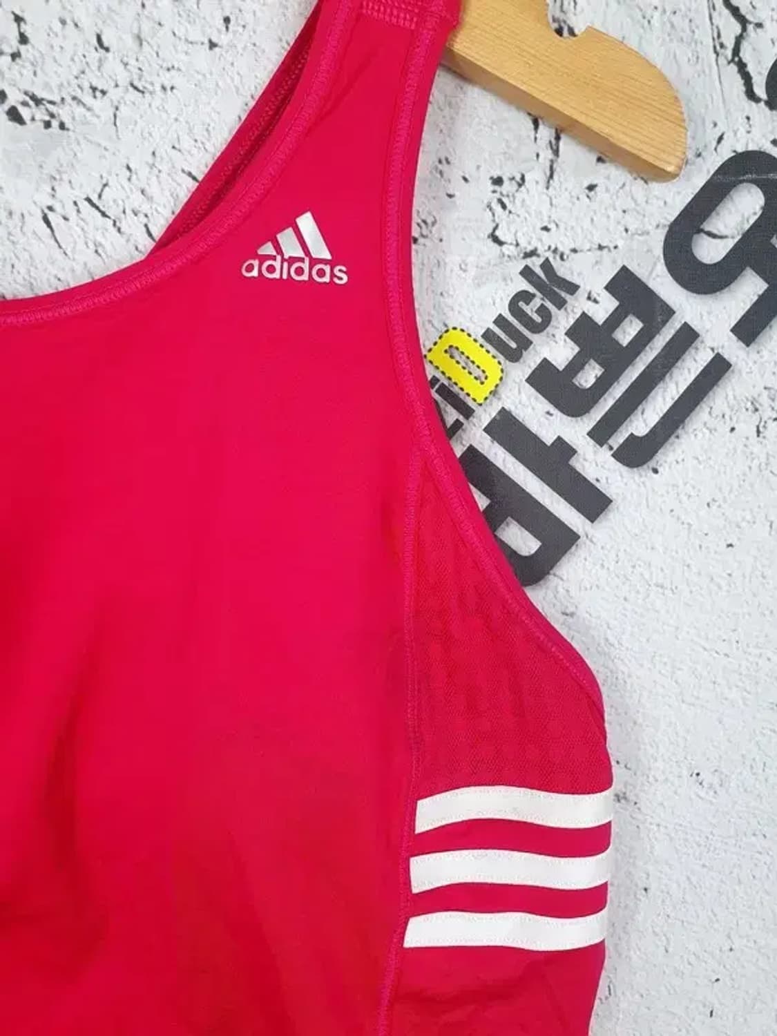 아디다스 ADIDAS 쿨트레이닝 브라 탑 탱크 티 레드 S 1000343 상품이미지9
