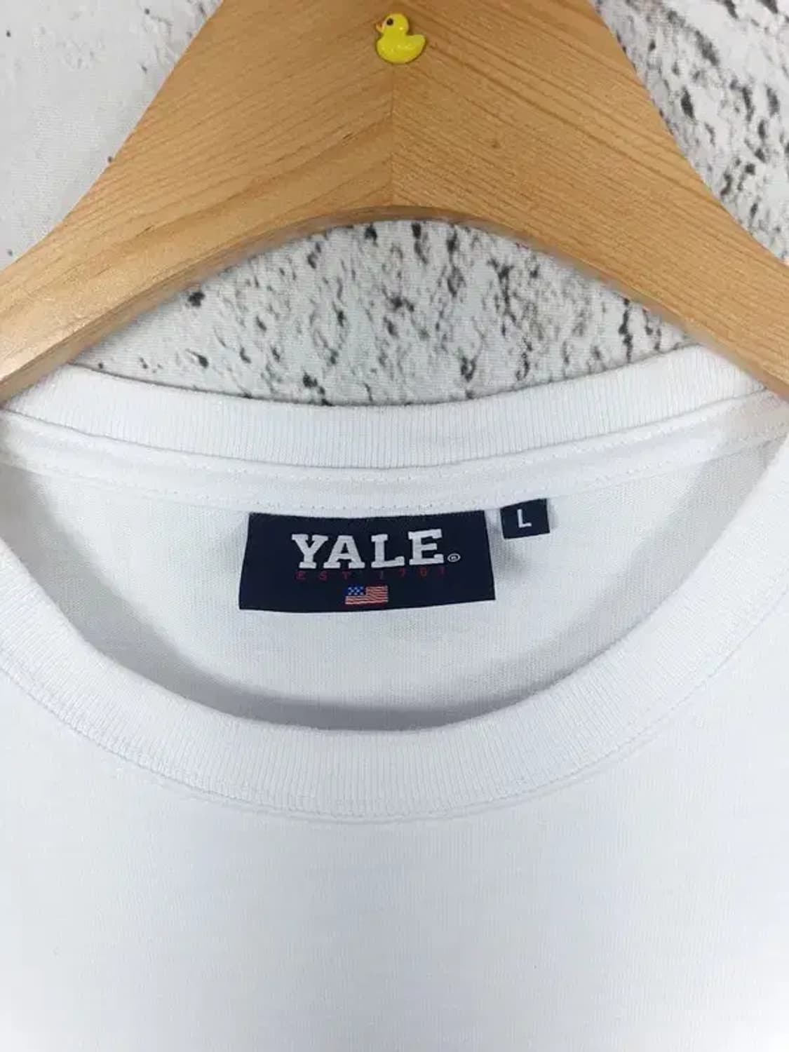 예일 YALE 아메카지 자수로고 반팔 티 화이트 L 1000437 상품이미지8