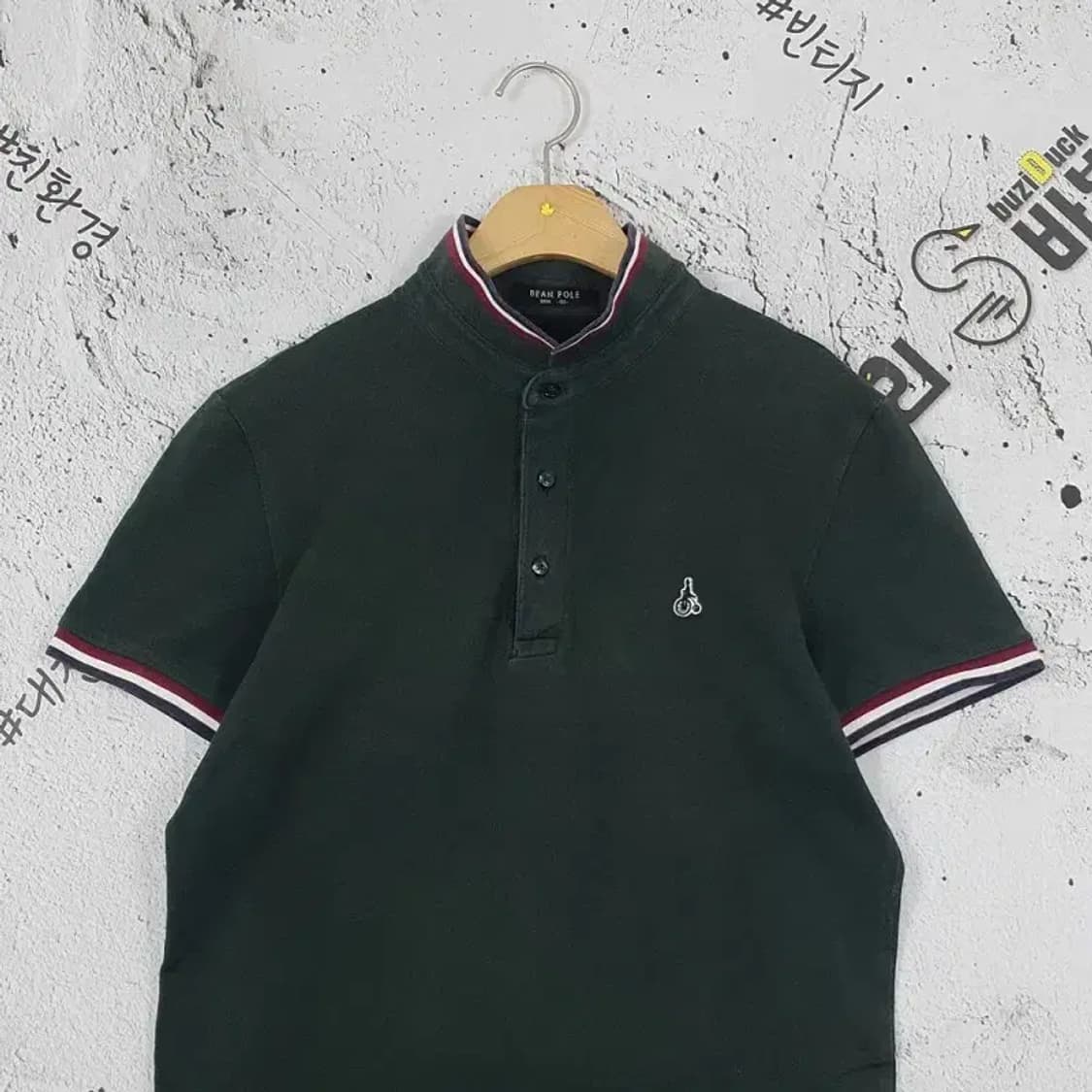 빈폴 BEANPOLE 숏카라 티셔츠 그린 100(95) 1000440 상품이미지4
