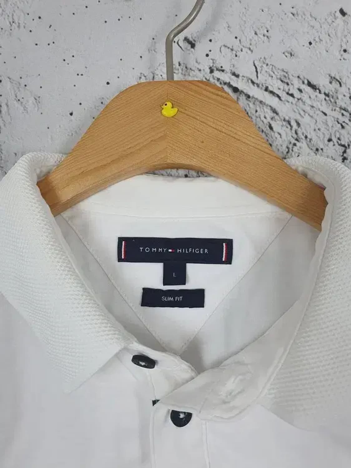 타미힐피거 TOMMY 반팔 슬림핏 카라티 화이트 L 1000153 상품이미지7