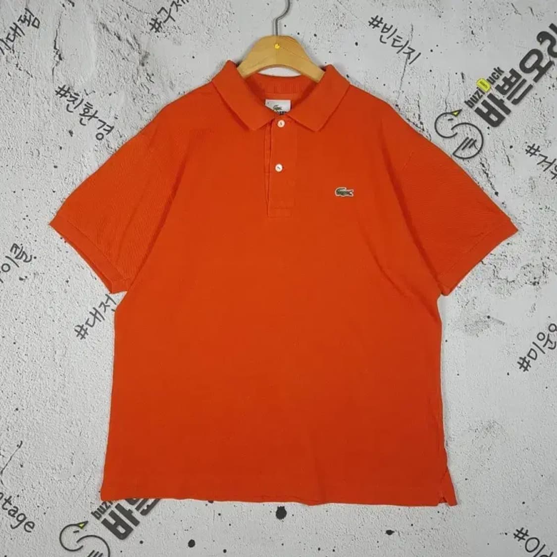 라코스테 LACOSTE 반팔 카라 티셔츠 오렌지 4 1000461 상품이미지1