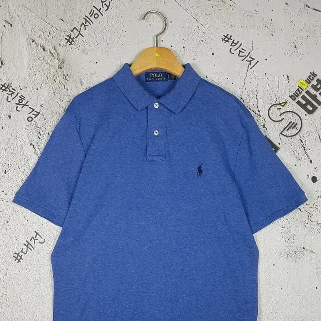 폴로랄프로렌 POLO 반팔 카라 티셔츠 블루 S 1000462 상품이미지3