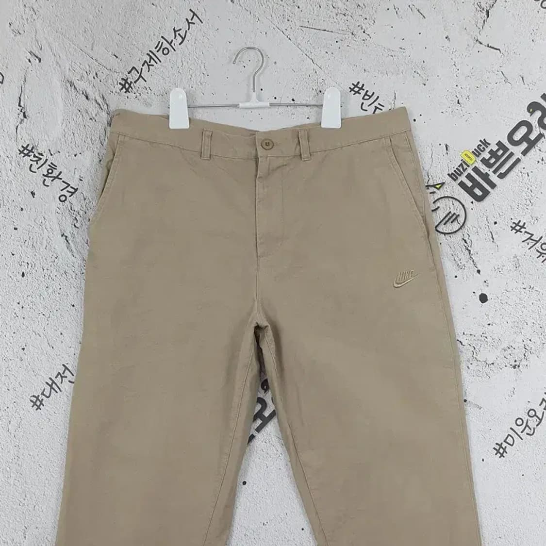 나이키 NIKE 퓨추라 면 자수 바지 베이지 34X32 4300011 상품이미지4