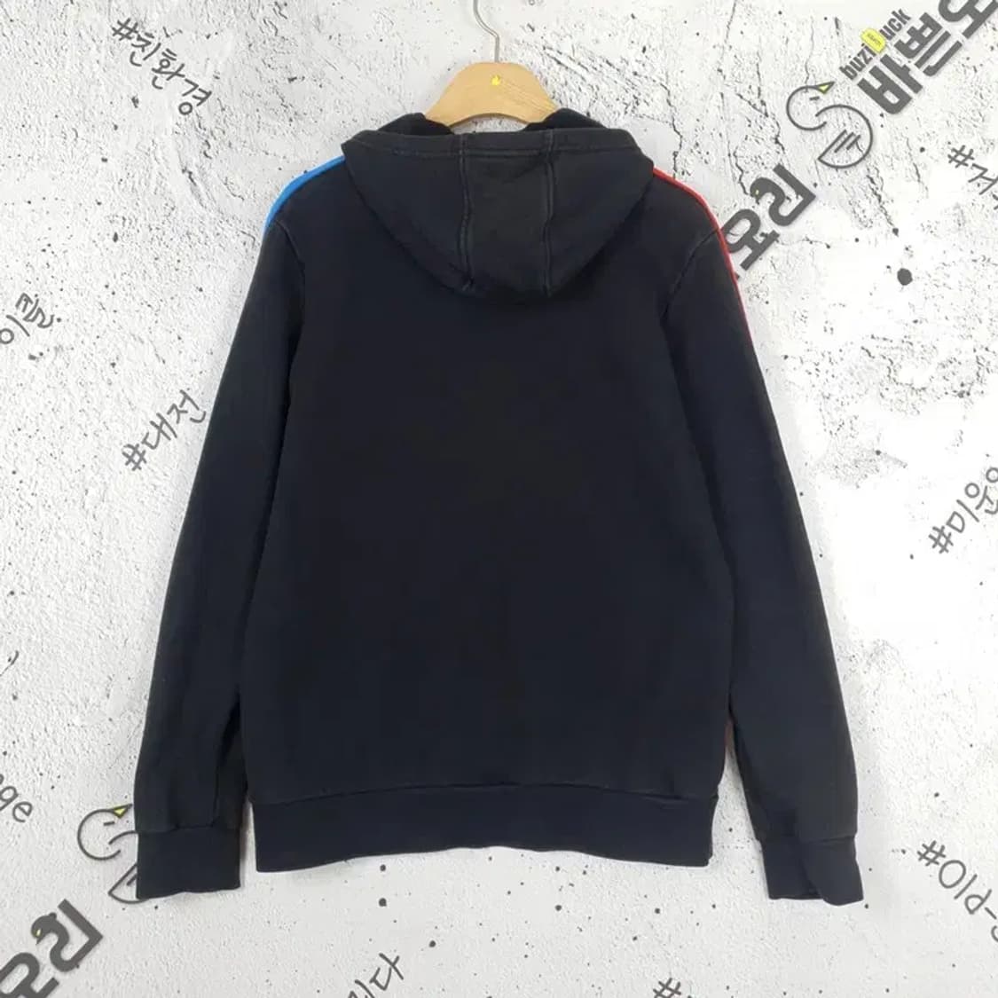 아디다스 ADIDAS 멀티컬러 삼선 후드티 블랙 2300104 상품이미지2