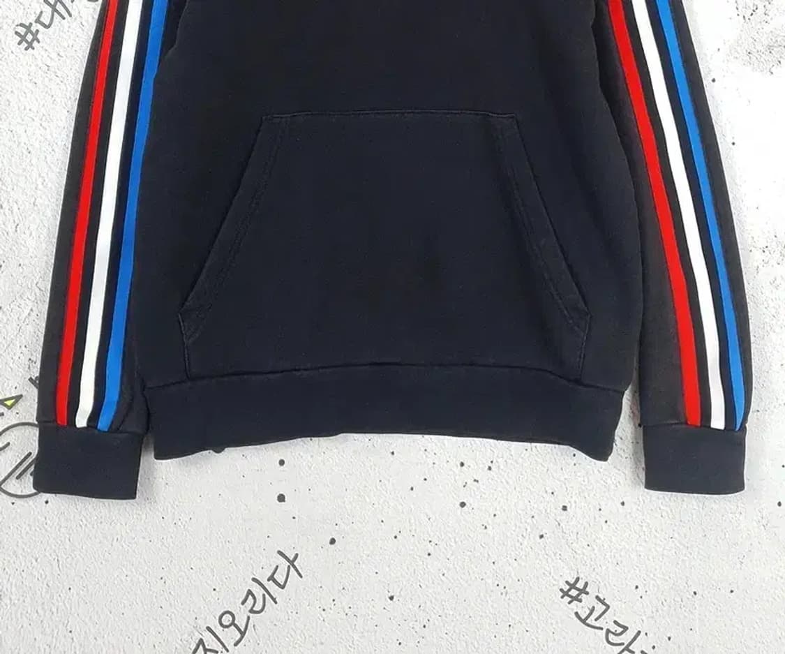 아디다스 ADIDAS 멀티컬러 삼선 후드티 블랙 2300104 상품이미지5