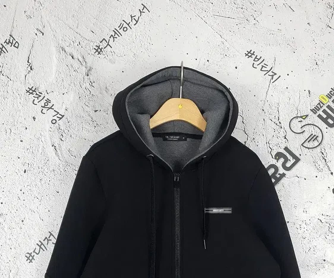 TBJ NEARBY 후드 집업 블랙 그레이 2300113 상품이미지4