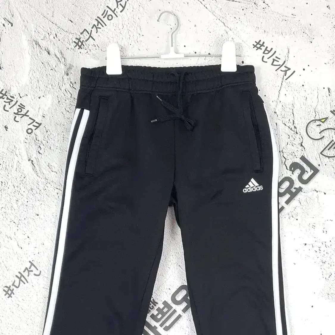 아디다스 ADIDAS 오픈헴 기모 트레이닝 운동 바지 블랙 4400020 상품이미지4