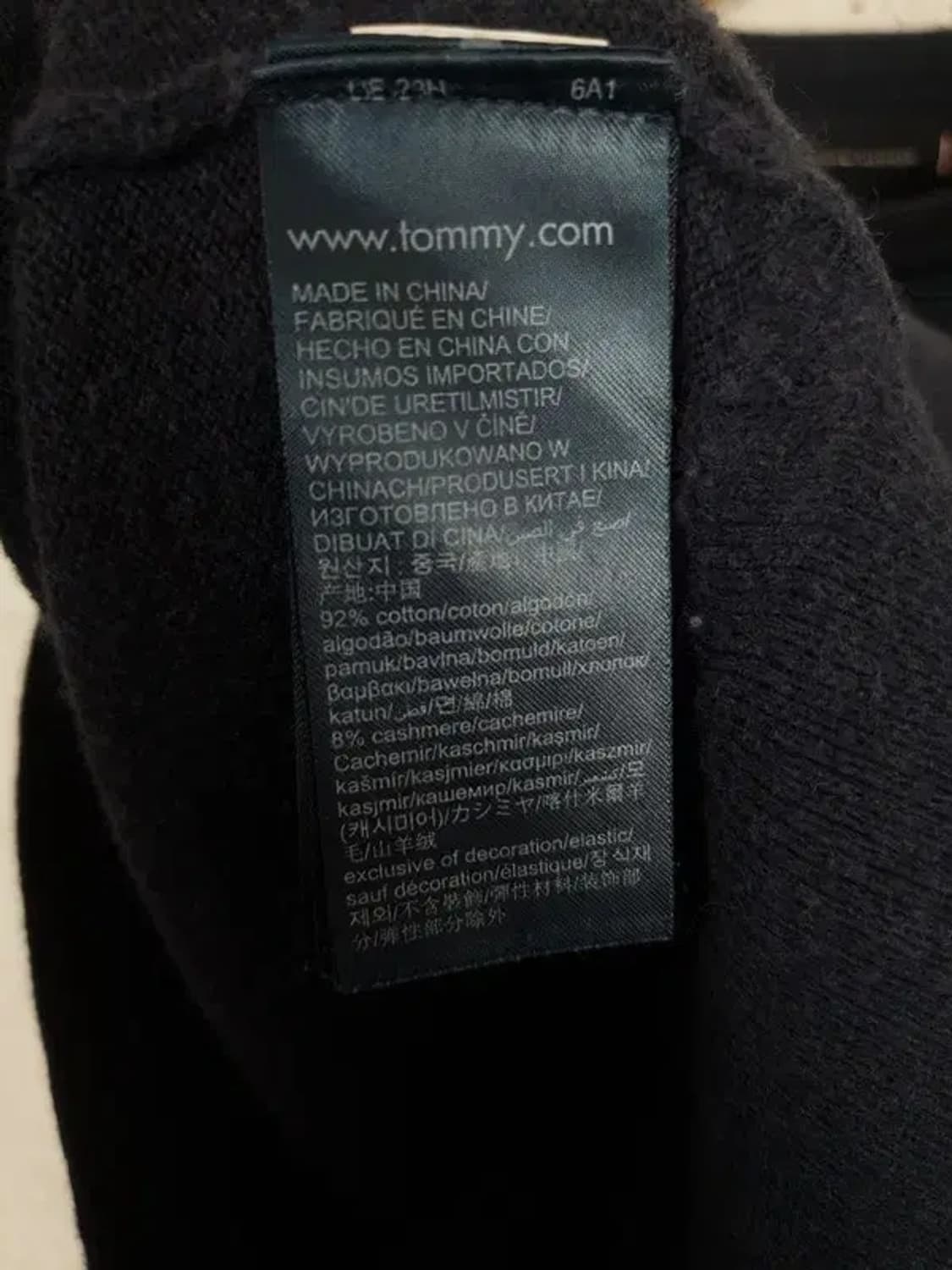 타미힐피거 TOMMY 코튼 캐시미어 니트 네이비 2400002 상품이미지7