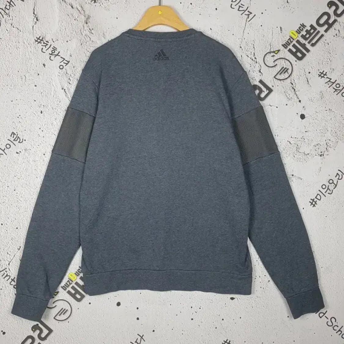아디다스 ADIDAS 매쉬 빅로고 맨투맨 그레이 L 2200223 상품이미지2