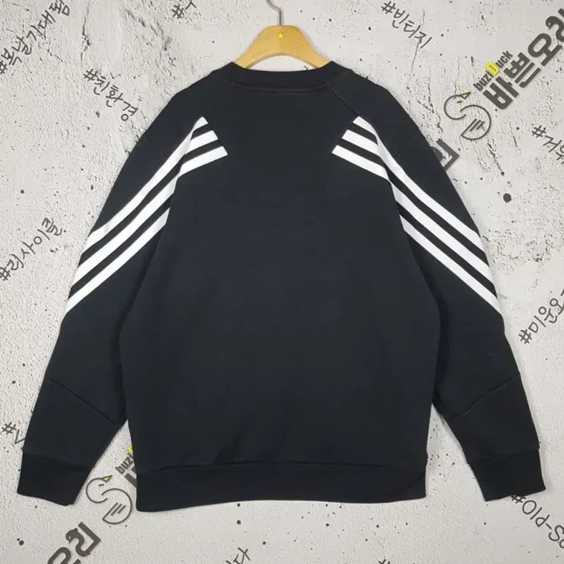 아디다스 ADIDAS 3S 스웨트 맨투맨 블랙 2XL 2200225 상품이미지2