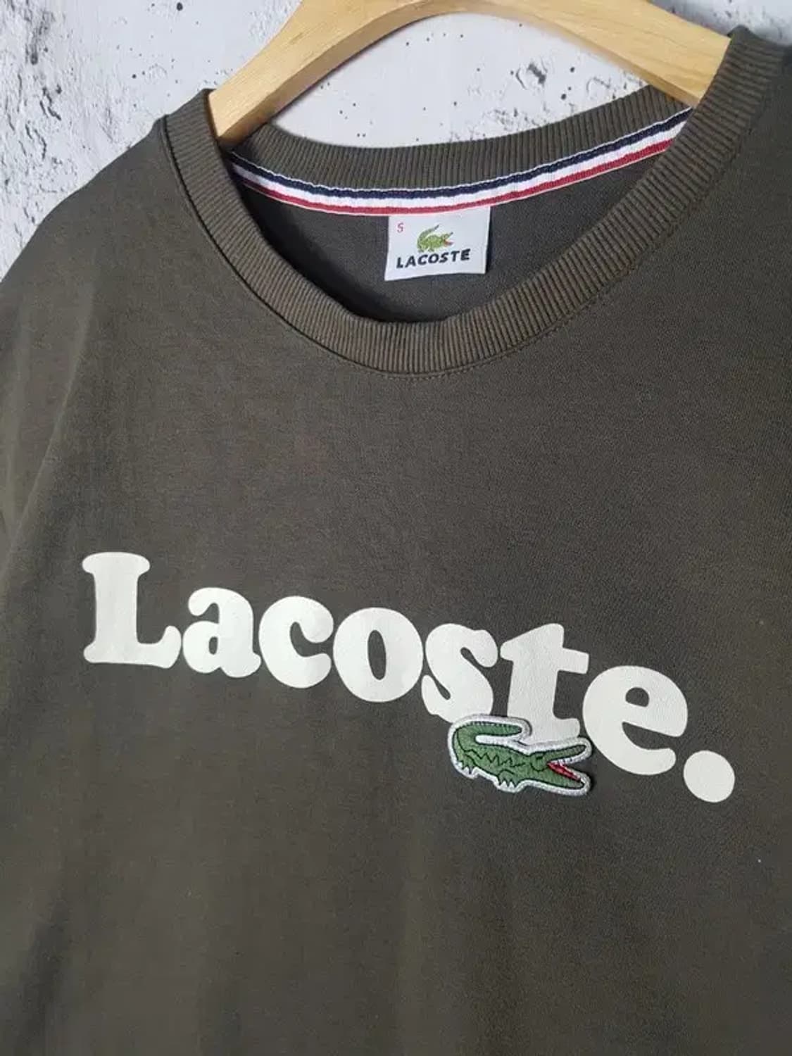 라코스테 LACOSTE 스웨트 맨투맨 카키 5 2200226 상품이미지3