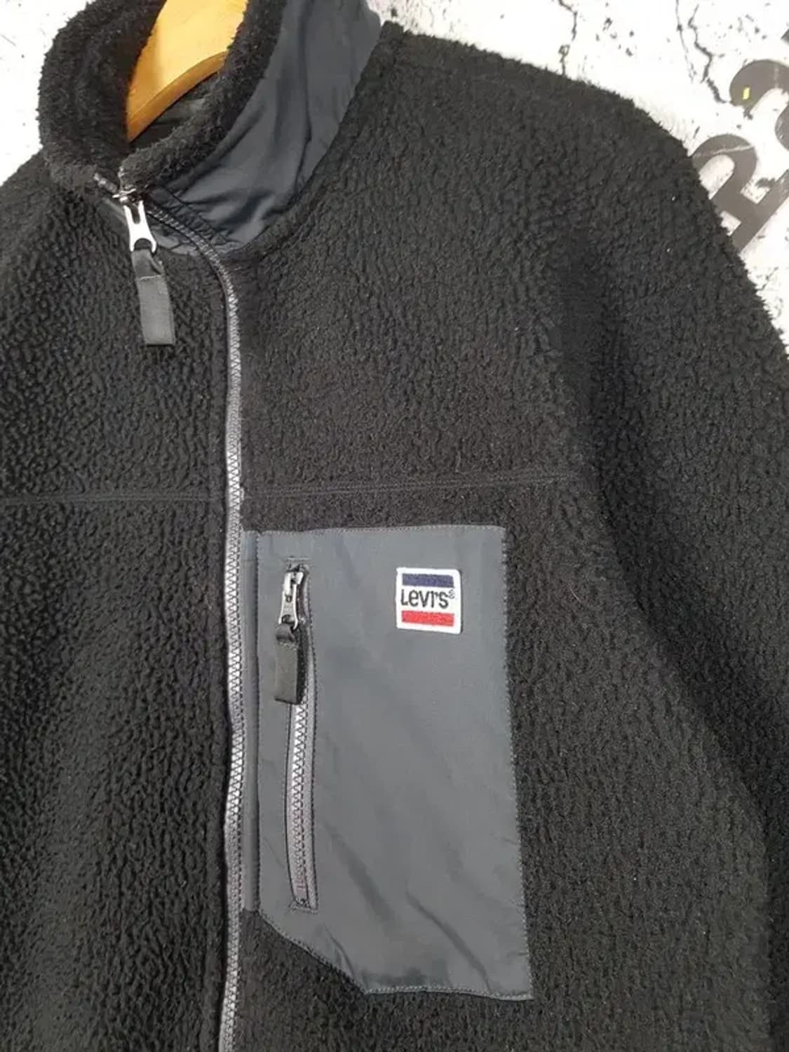 리바이스 LEVI'S 폴라 후리스 자켓 블랙 S 3200060 상품이미지3