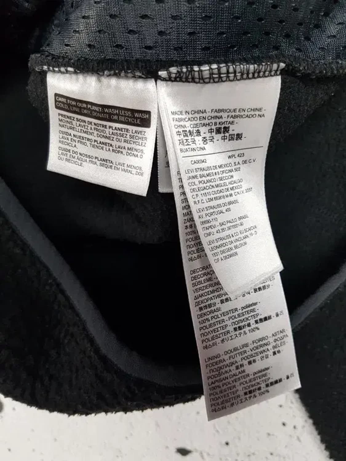 리바이스 LEVI'S 폴라 후리스 자켓 블랙 S 3200060 상품이미지6