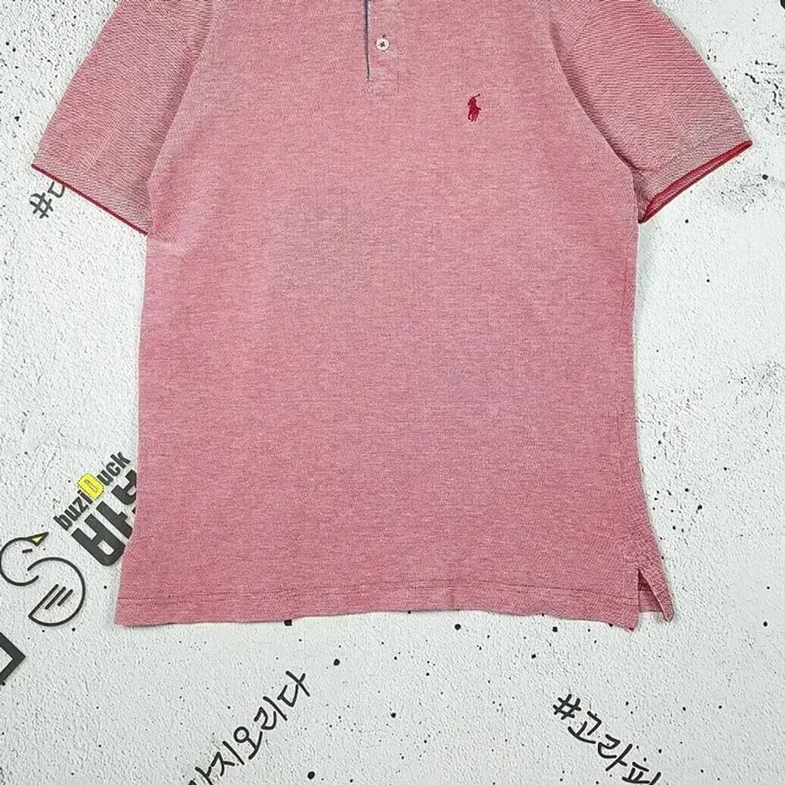 폴로 POLO 여성 반팔 카라티 멜란지 라이트 핑크 S 1000470 상품이미지4