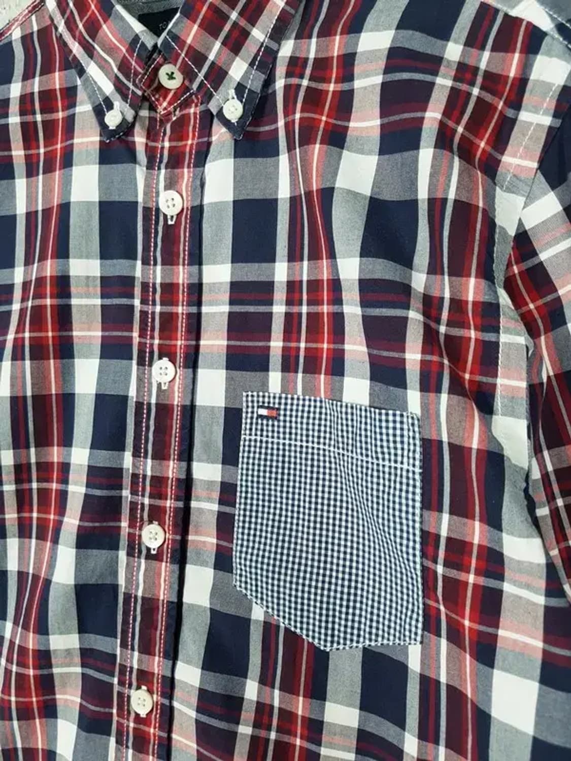 타미힐피거 TOMMY 여성 슬림핏 셔츠 레드 타탄 S 1100312 상품이미지3