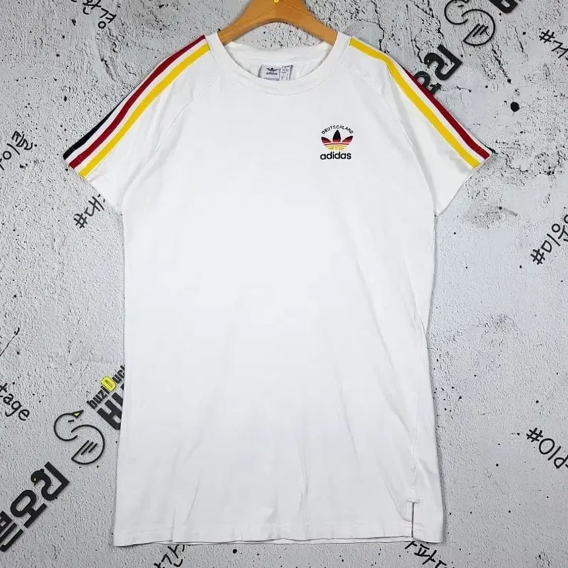 아디다스 독일 국기 삼선 반팔 티셔츠 화이트 XS 1000471 상품이미지1