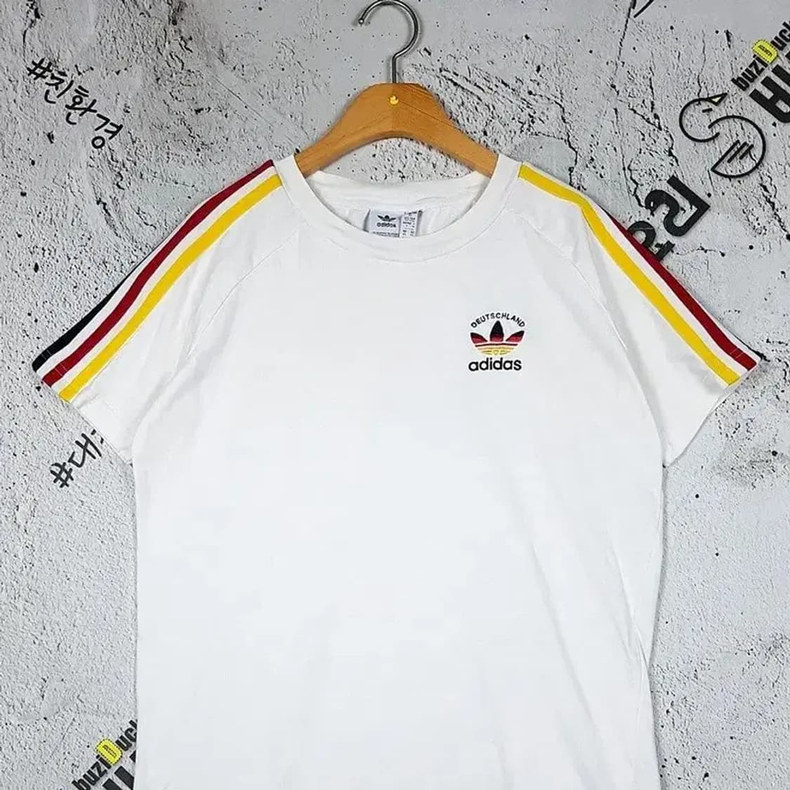 아디다스 독일 국기 삼선 반팔 티셔츠 화이트 XS 1000471 상품이미지3