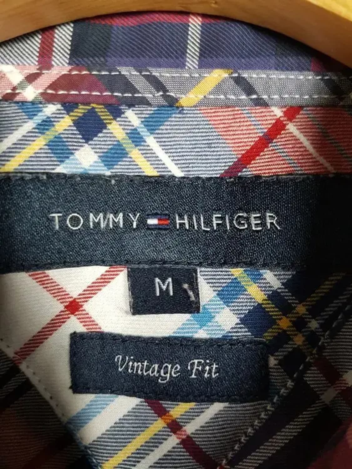 타미힐피거 셔츠 네이비 타탄체크 M 1100309 상품이미지4