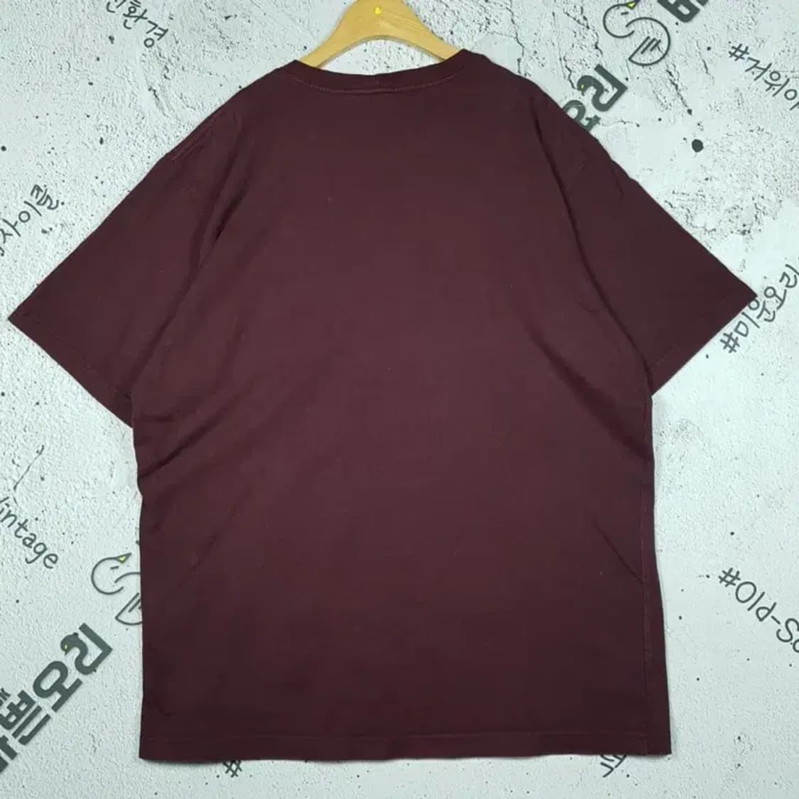 칼하트 포켓 반팔 티 빈티지 와인 L 1000473 상품이미지2
