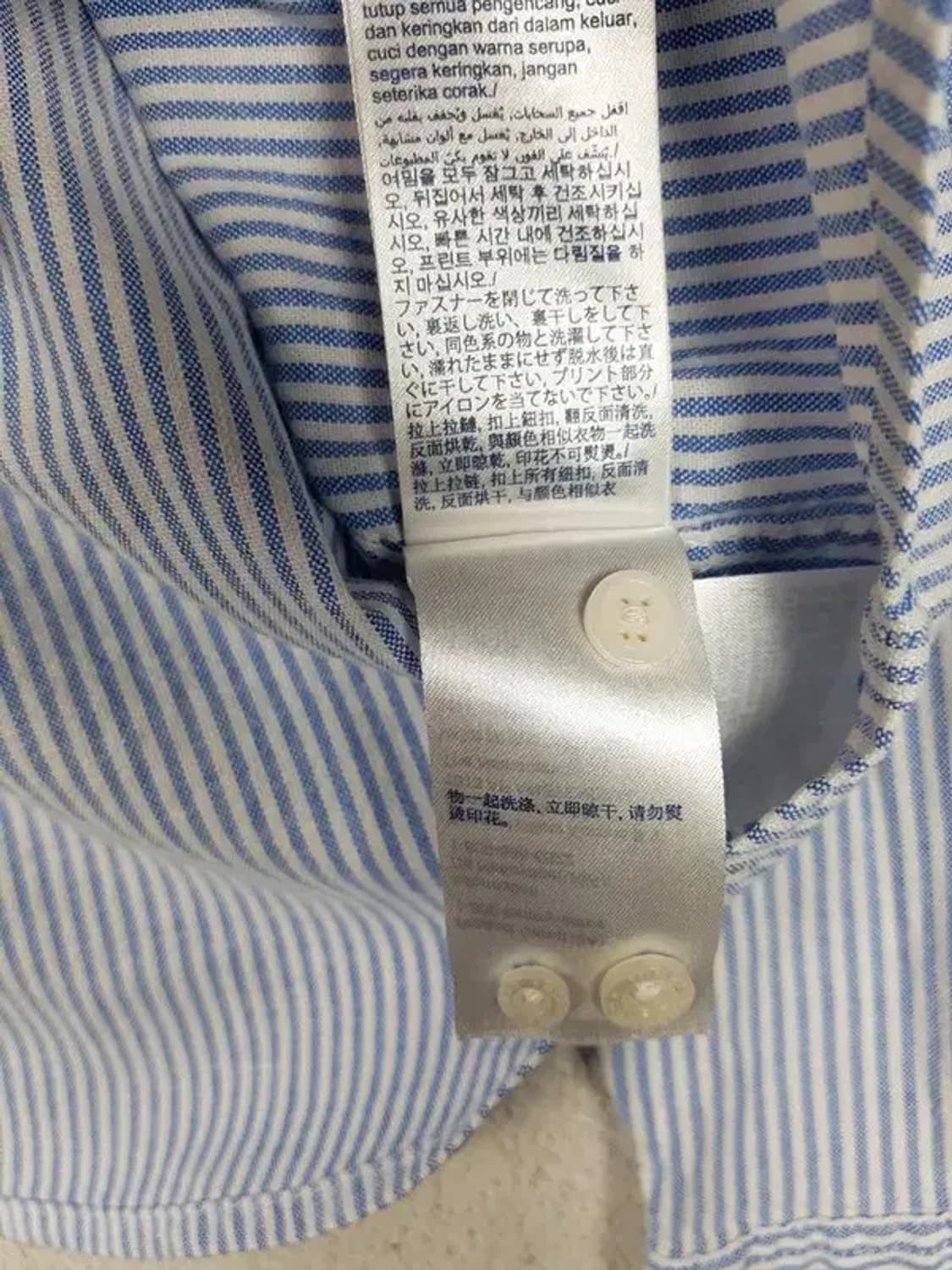 타미힐피거 셔츠 스트라이프 라이트 블루 176 1100310 상품이미지7