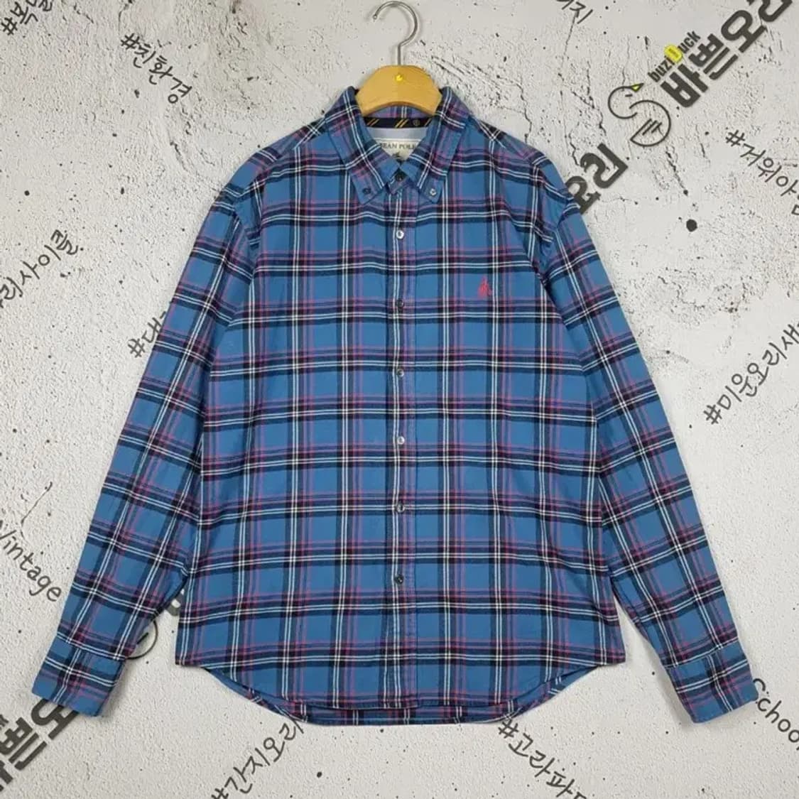 빈폴 BEANPOLE 옥스포드 셔츠 블루 타탄 XL 1100311 상품이미지1