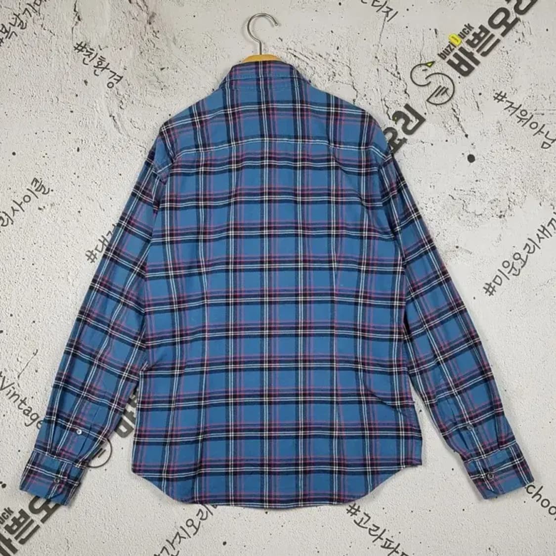 빈폴 BEANPOLE 옥스포드 셔츠 블루 타탄 XL 1100311 상품이미지2