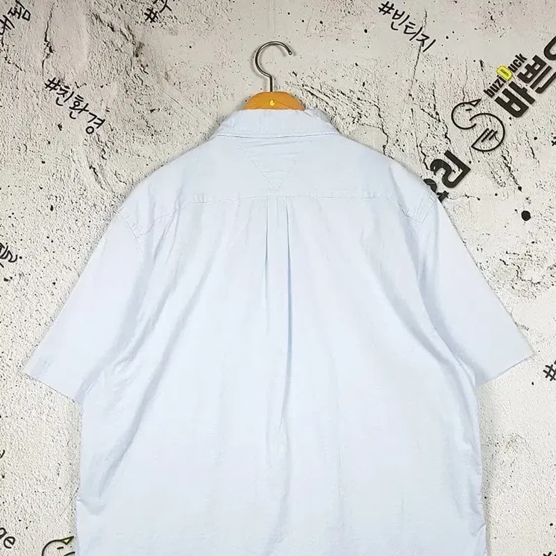 타미힐피거 레귤러핏 반팔 셔츠 라이트블루 XXL 1100313 상품이미지3