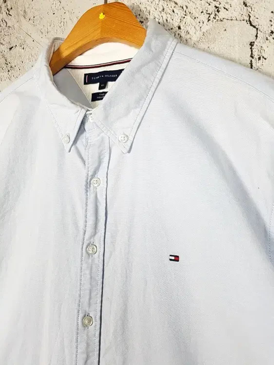 타미힐피거 레귤러핏 반팔 셔츠 라이트블루 XXL 1100313 상품이미지5