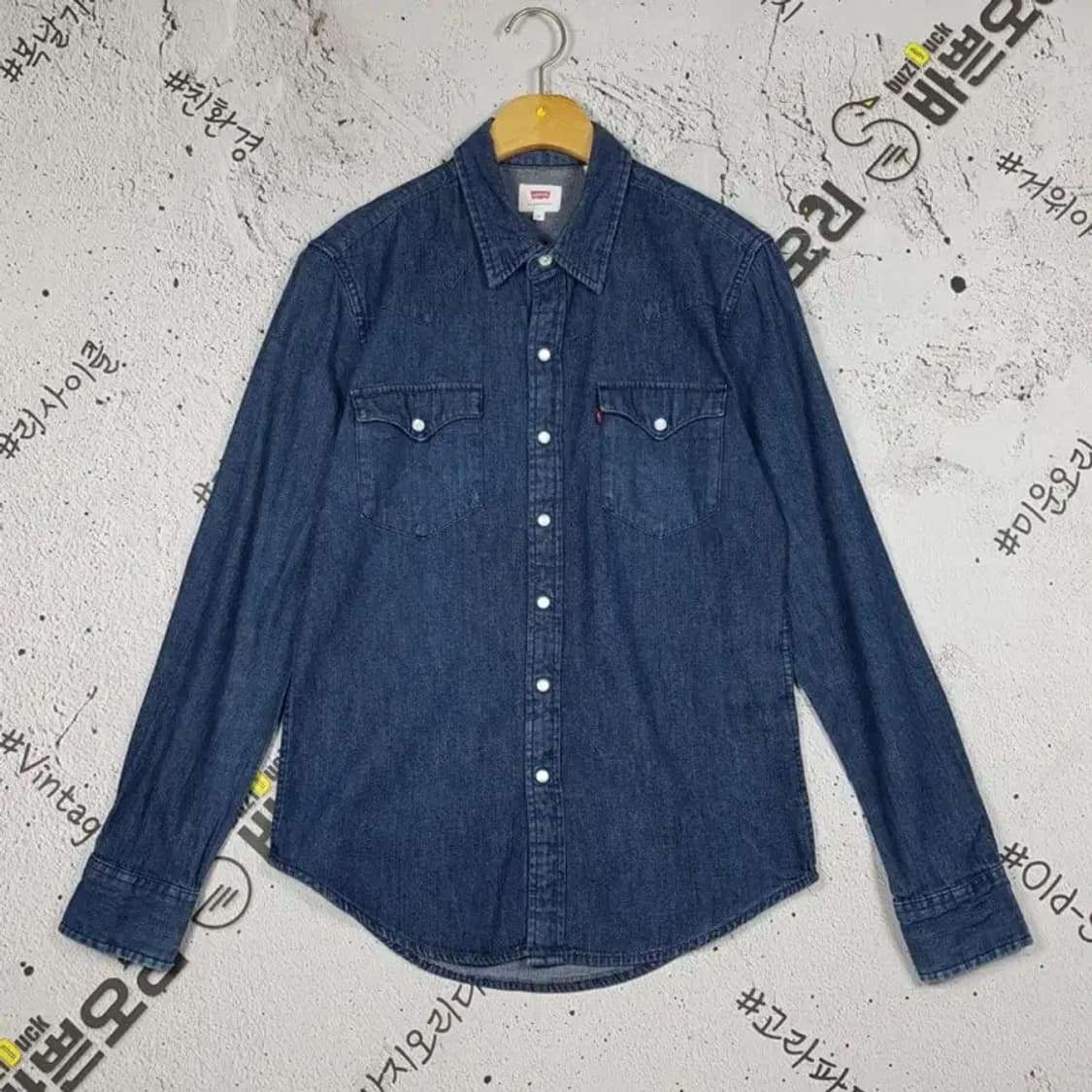 리바이스 타입1 웨스턴 데님 셔츠 긴팔 진청 S 1100316 상품이미지1