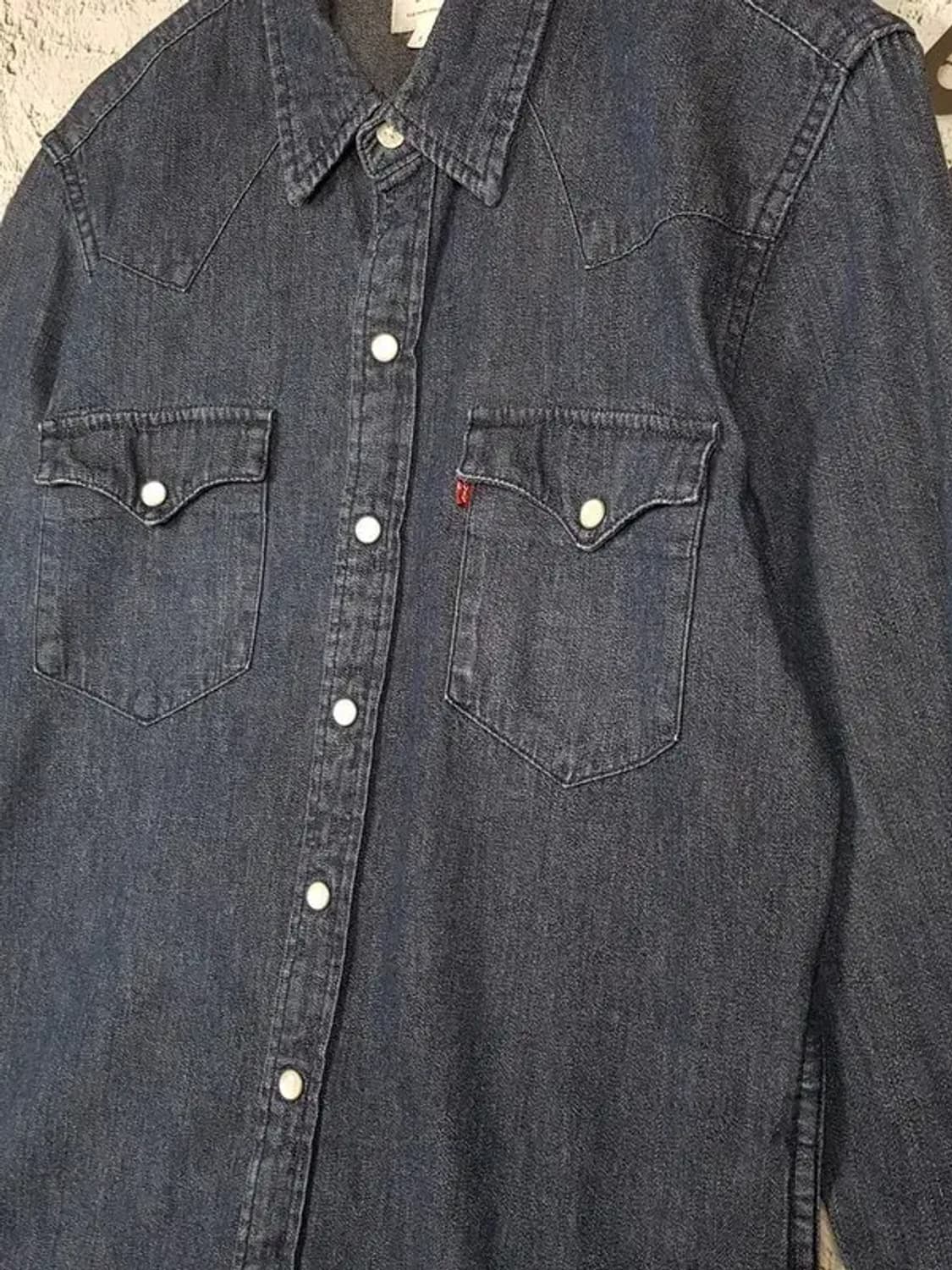 리바이스 타입1 웨스턴 데님 셔츠 긴팔 진청 S 1100316 상품이미지3