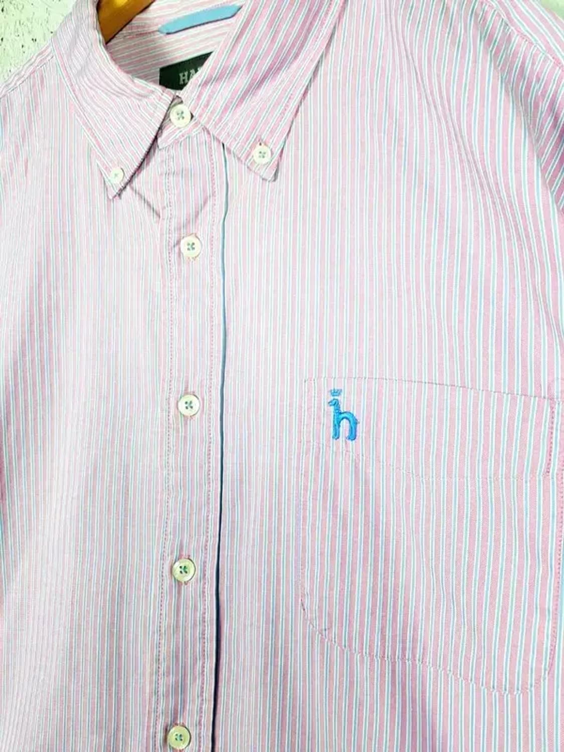 헤지스 H셔츠 긴팔 스트라이프 라이트 핑크 110 1100314 상품이미지3