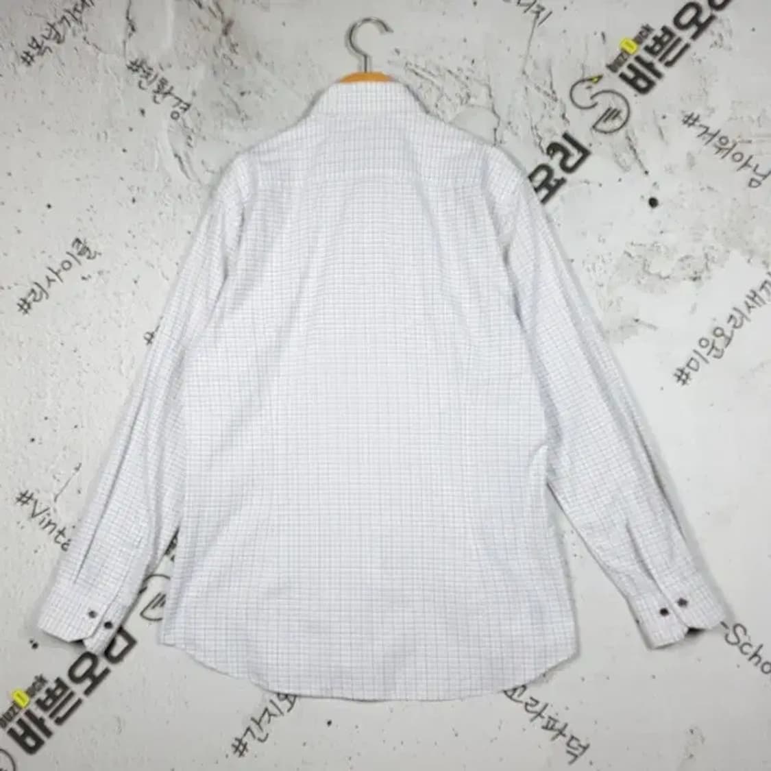 닥스 DAKS 셔츠 긴팔 화이트 테터솔체크 105 1100315 상품이미지2