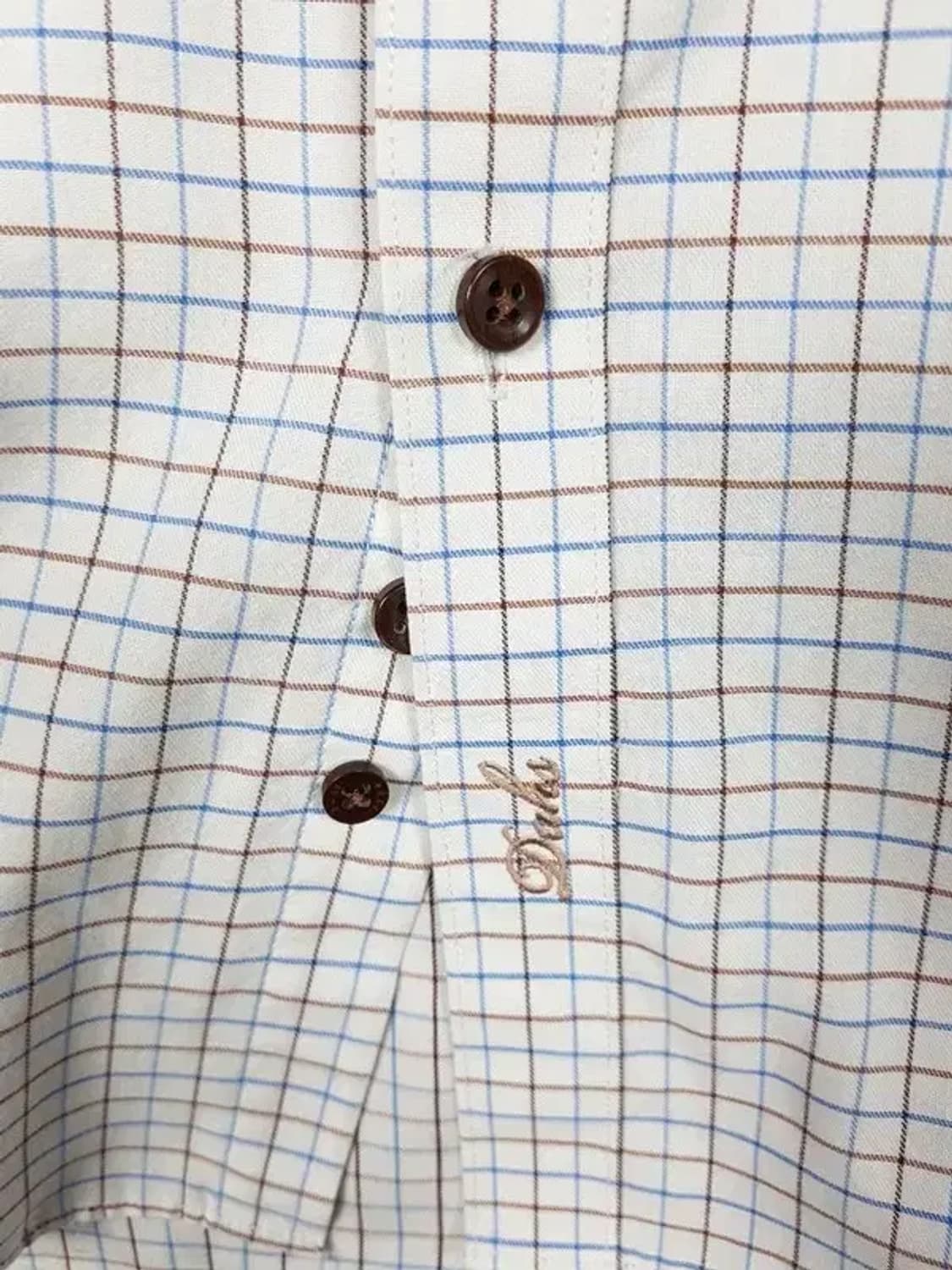 닥스 DAKS 셔츠 긴팔 화이트 테터솔체크 105 1100315 상품이미지4