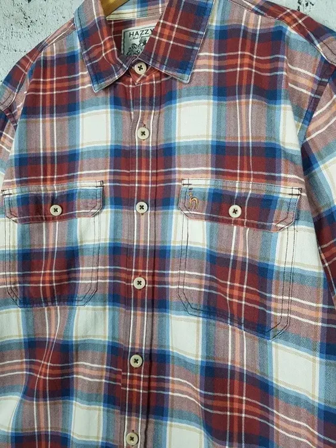 헤지스 HAZZYS 셔츠 긴팔 레드 타탄체크 105 1100317 상품이미지3