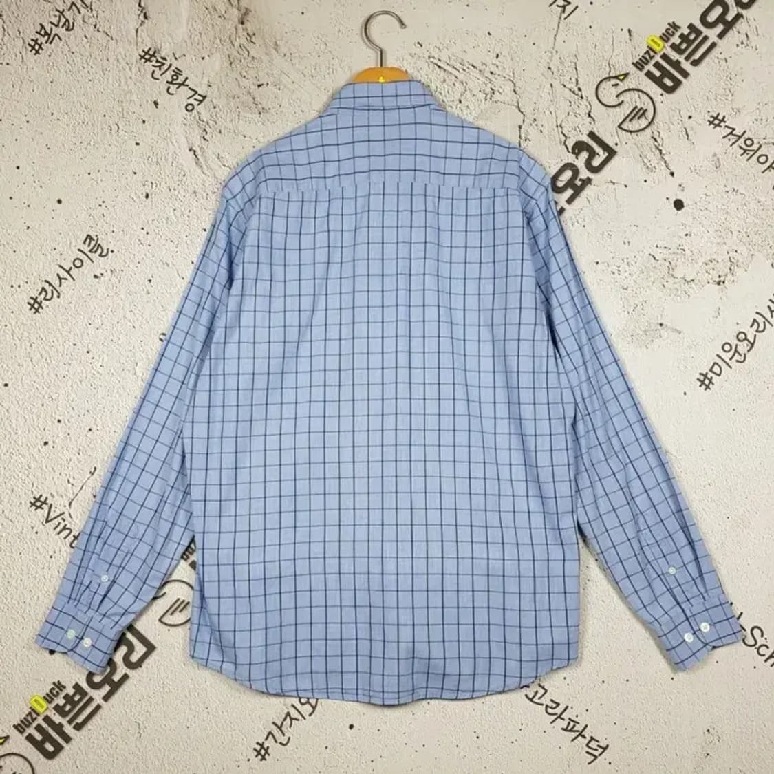 빈폴 셔츠 긴팔 라이트 블루 테터솔체크 105 1100318 상품이미지2