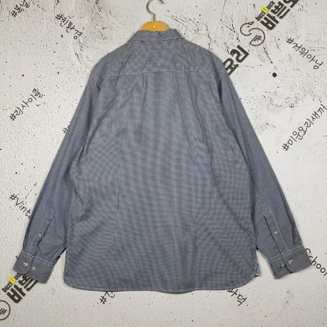 타미힐피거 셔츠 긴팔 네이비 셰퍼드체크 XXL 1100319 상품이미지2