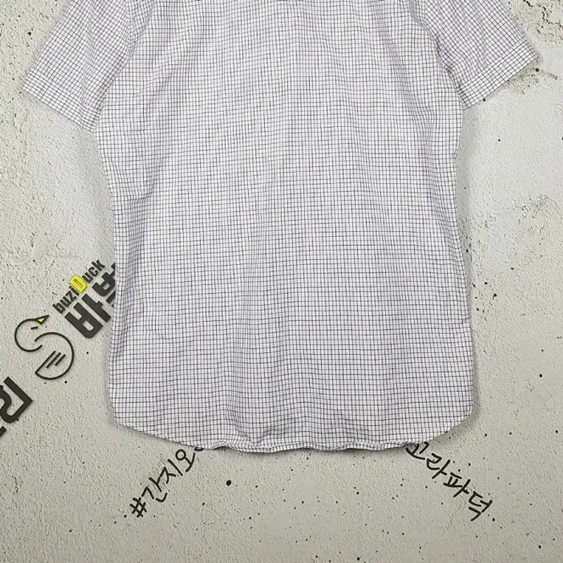 헤지스 HAZZYS 셔츠 반팔 화이트 테터솔체크 105 1100321 상품이미지6