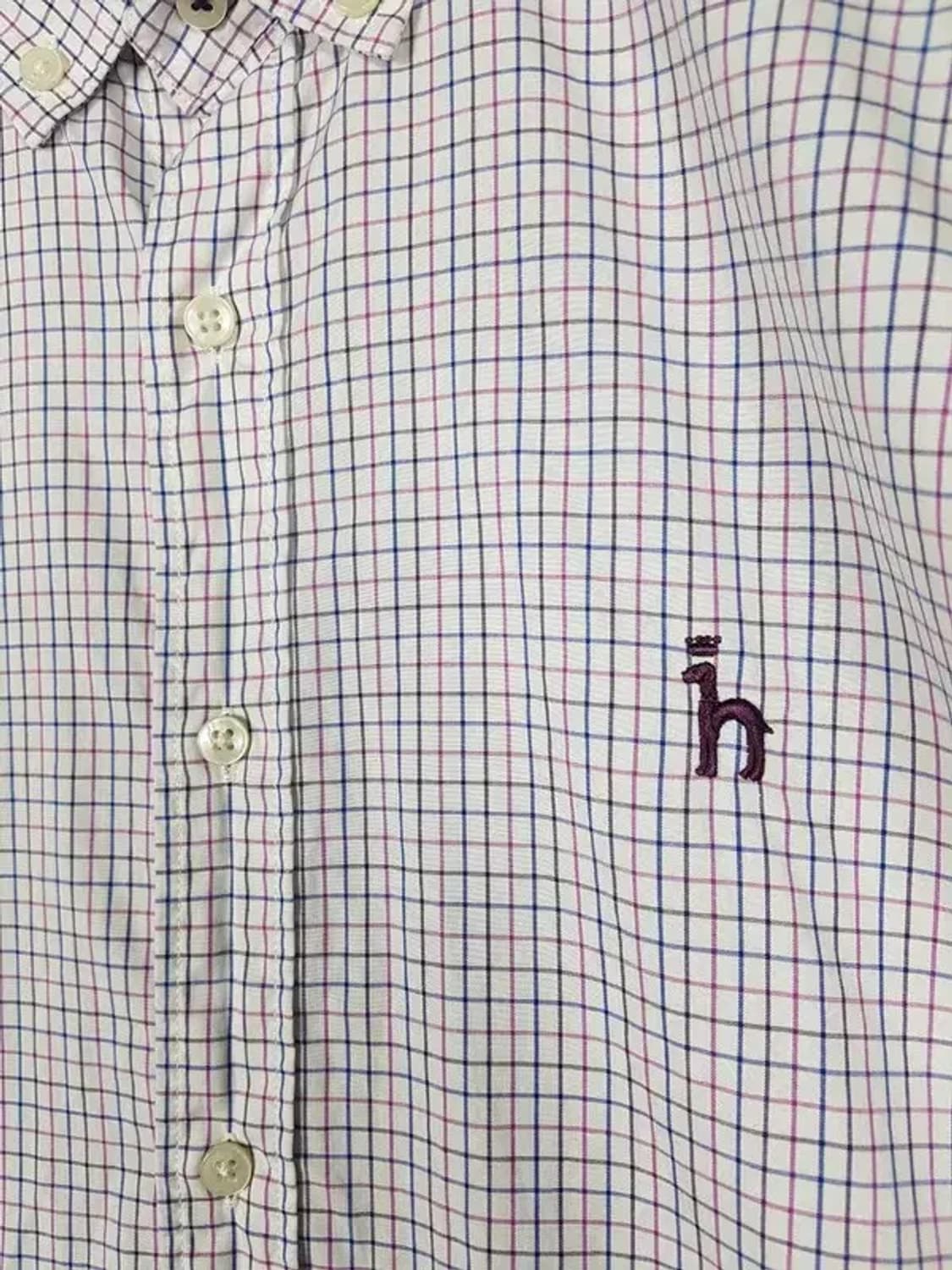 헤지스 HAZZYS 셔츠 반팔 화이트 테터솔체크 105 1100321 상품이미지7