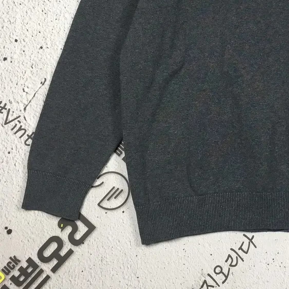 타미힐피거 TOMMY 하프집업 스웨터 니트 그레이 XXL 2400094 상품이미지4