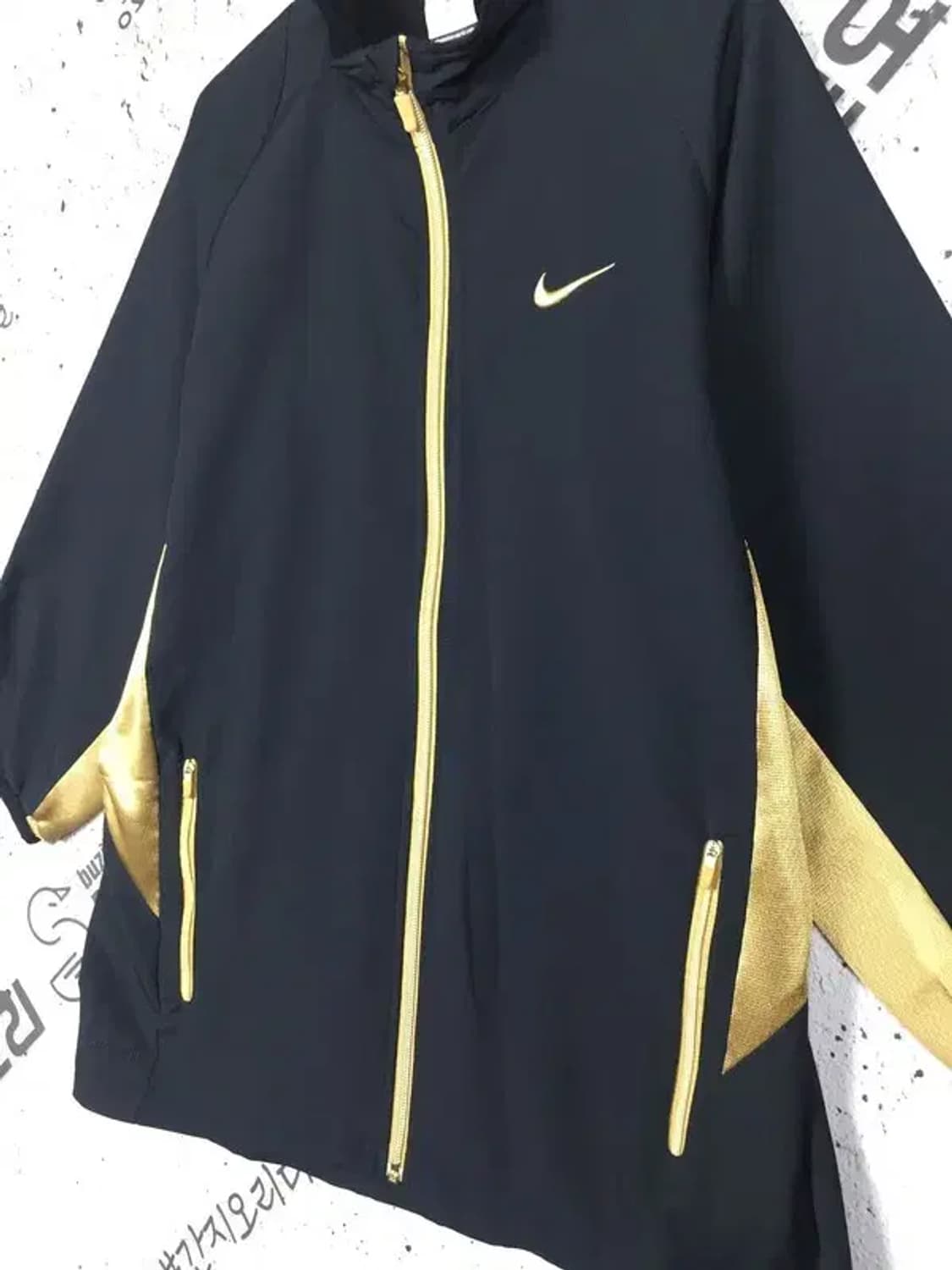 나이키 드라이핏 7부소매 바람막이 자켓 블랙 골드 M 3800167 상품이미지6