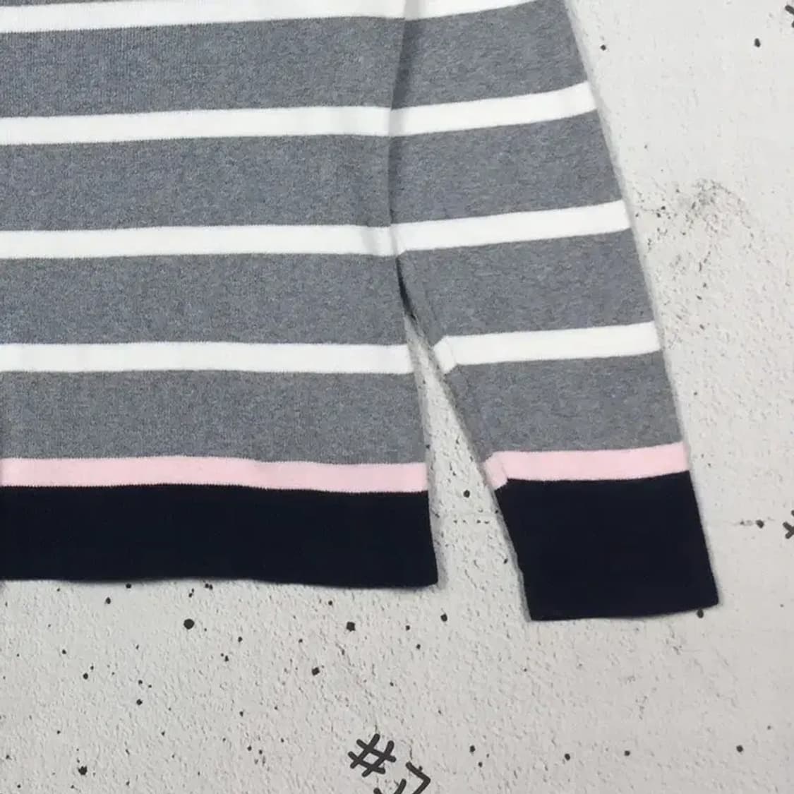 타미힐피거 TOMMY 여성 보트넥 니트 그레이 L 2400097 상품이미지5