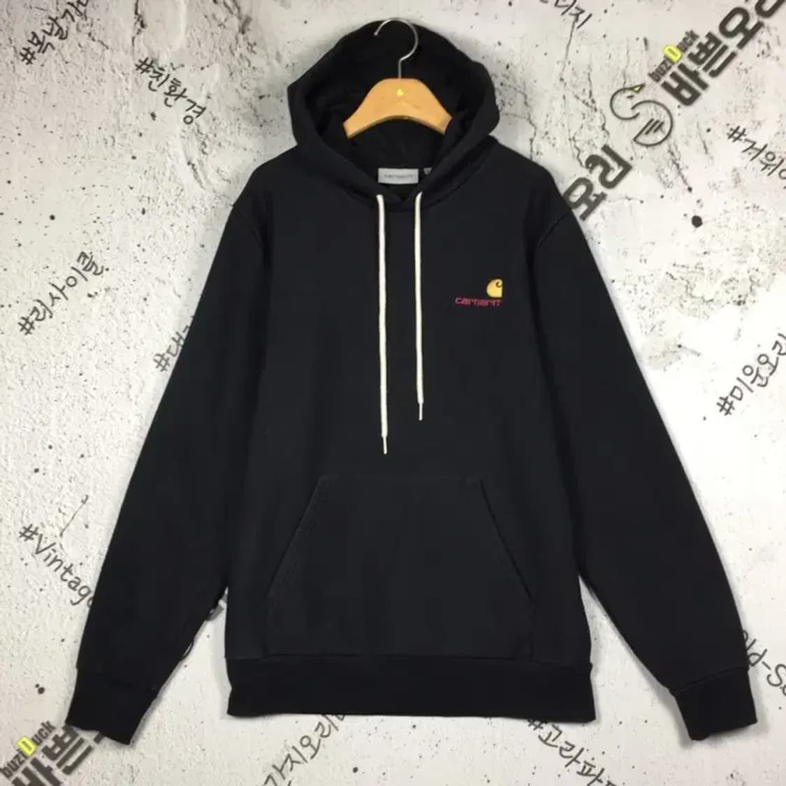 칼하트 CARHARTT 후디드 스쿼드 스웻 후드티 블랙 S 2300190 상품이미지1