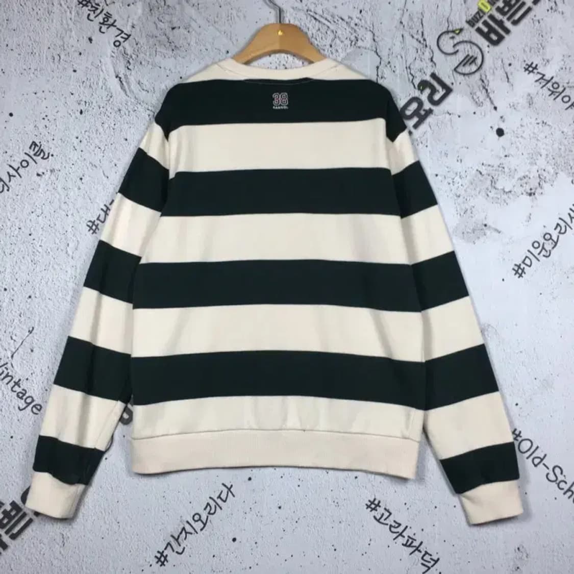 캉골 KANGOL 스웻 맨투맨 딥그린&크림 M 2200217 상품이미지2