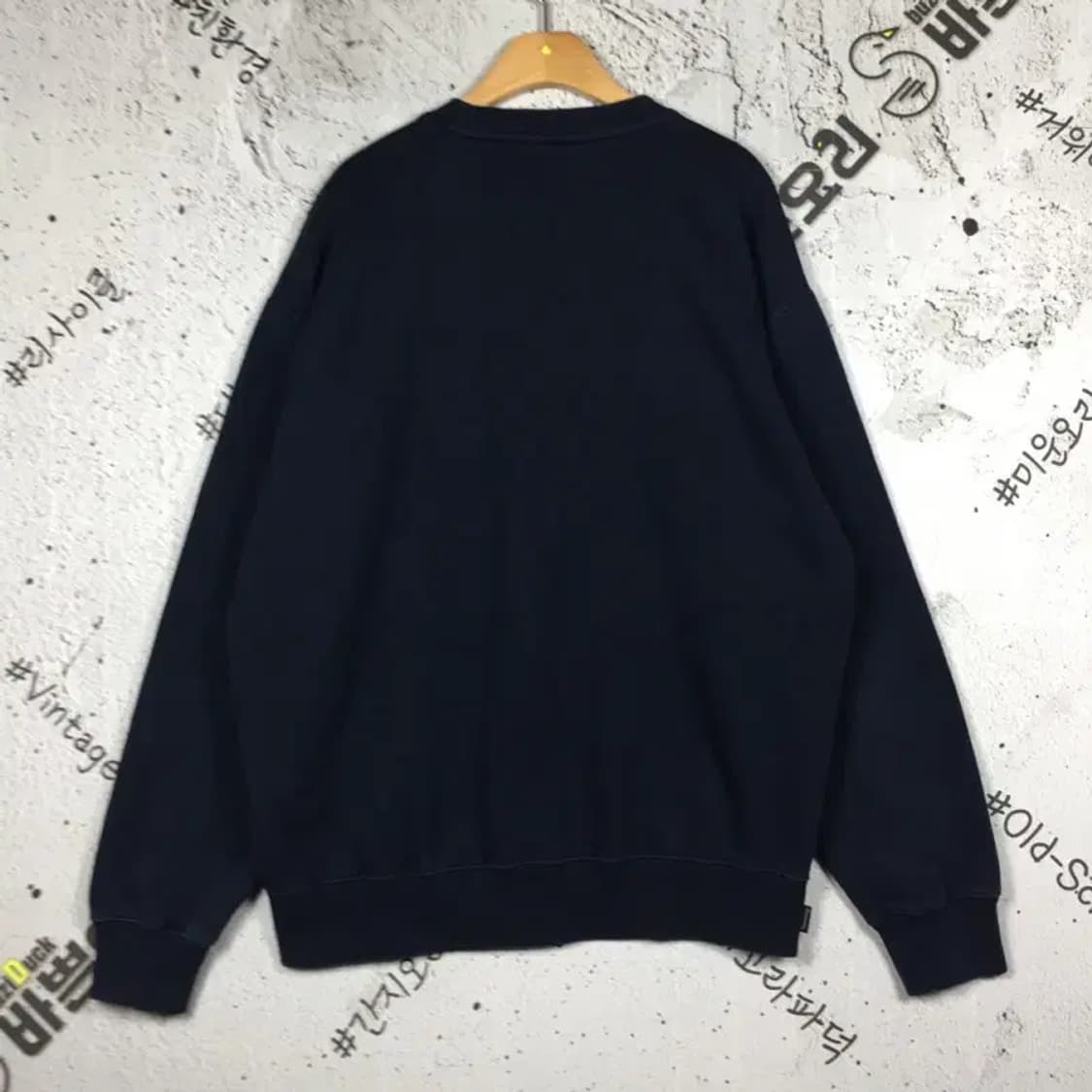 커버낫 COVERNAT 아치로고 스웨트 맨투맨 네이비 L 2200218 상품이미지2