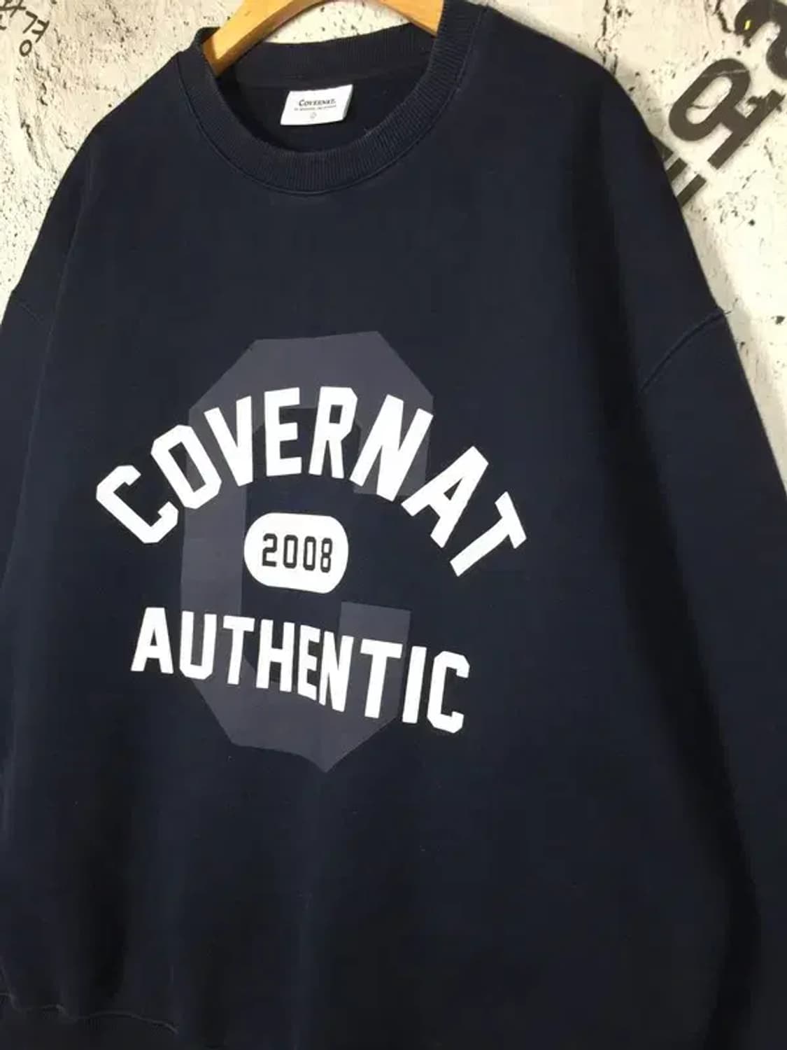 커버낫 COVERNAT 아치로고 스웨트 맨투맨 네이비 L 2200218 상품이미지6